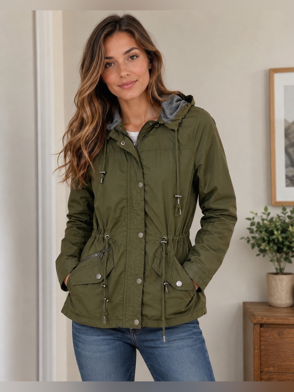 💚 Snobbish Collection Olive Green Utility Jacket Women’s Medium